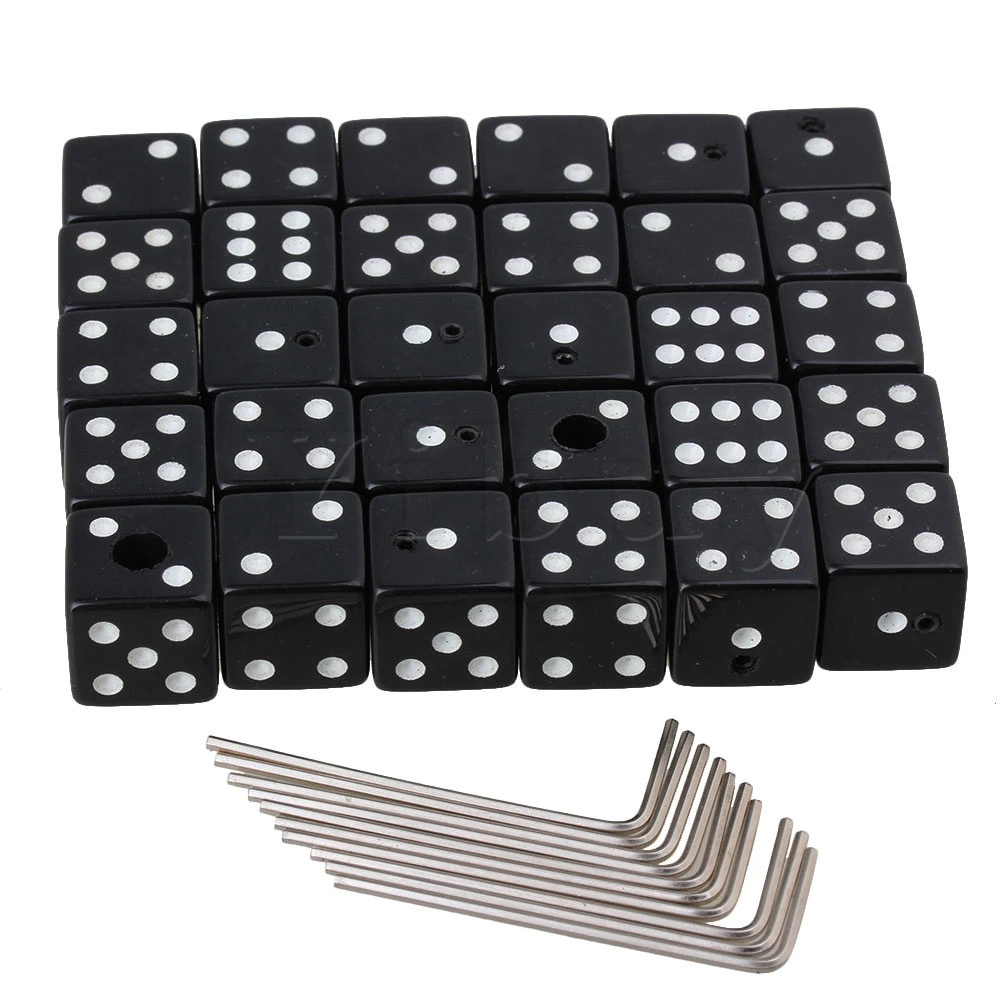 

Yibuy Black Plastic Dice Guitar Volume Control Knobs with Wrenches Set of 150