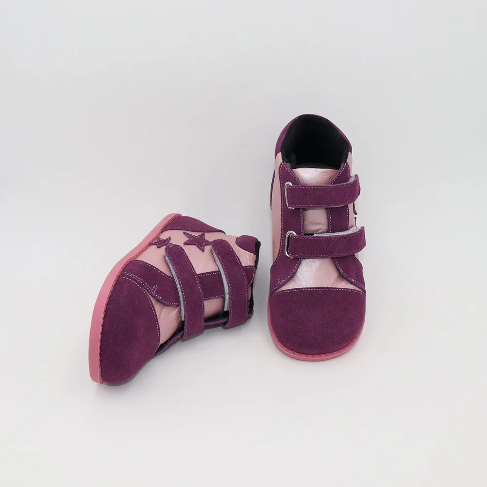 Tipsietoes New Winter Children Shoes Barefoot Leather Martin Star Boots Kids Snow Girls Boys Rubber Fashion Sneakers Bota