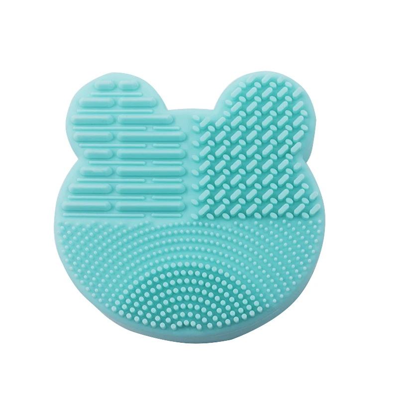 

Dolovemk 2 in 1 Makeup Brushes Bear Shape Silicone Cleaning Mat with Sponge Powder Scrubber