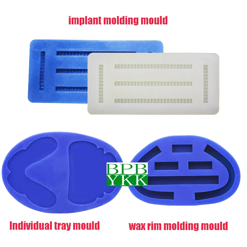 

1pc dental silicone rubber individual tray wax rim bite implant molding mould for dentist different use Good Quality