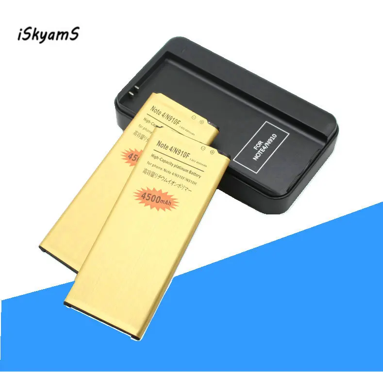 Аккумулятор и зарядное устройство iSkyamS для Samsung Galaxy Note 4 N910H N910A N910C N910U N910F N910X N910V