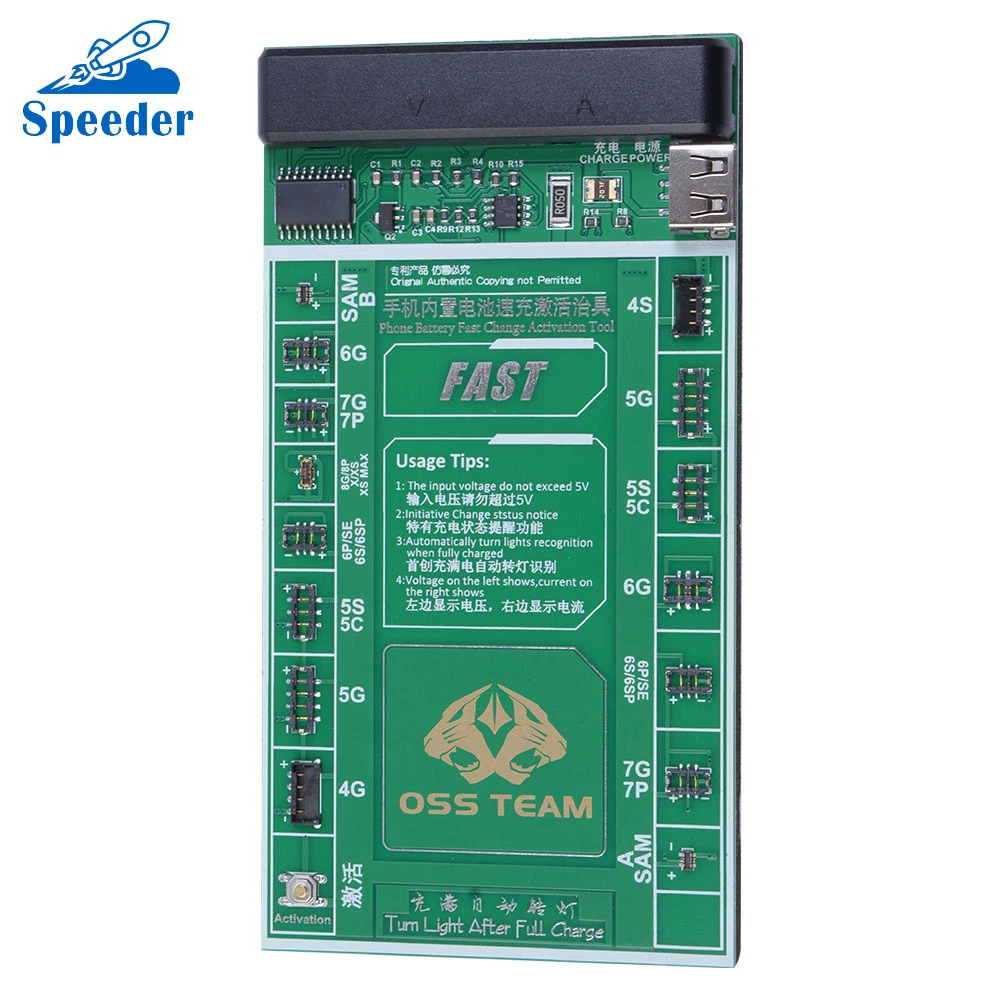 

Phone Battery Fast Charging Activation Board Plate For iPhone X XS 8 8Plus 6 6S 7 Plus For Samsung Battery Charging Repair Tool