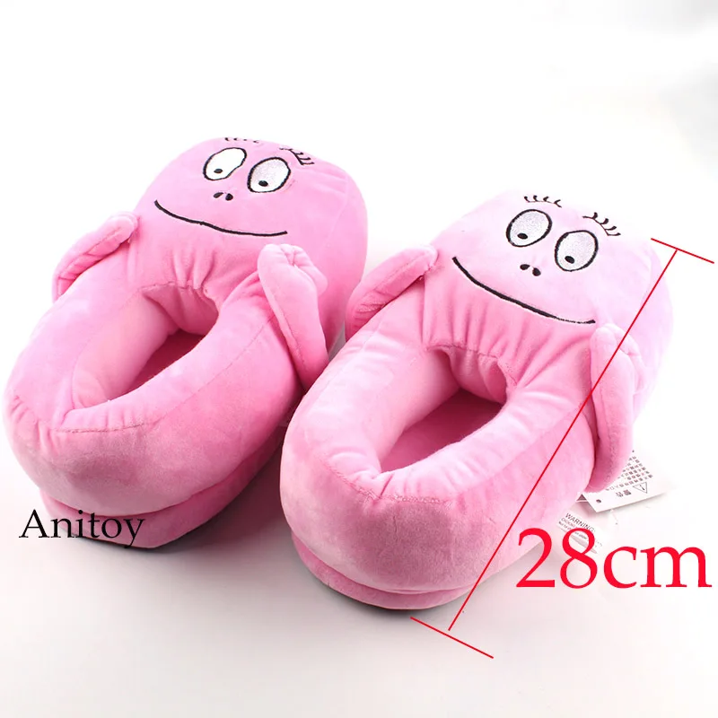 

Les Barbapapa Cartoon Kawaii Plush Slippers Plush House Bedroom Indoor Winter Slippers Shoes Soft Stuffed Doll Toy