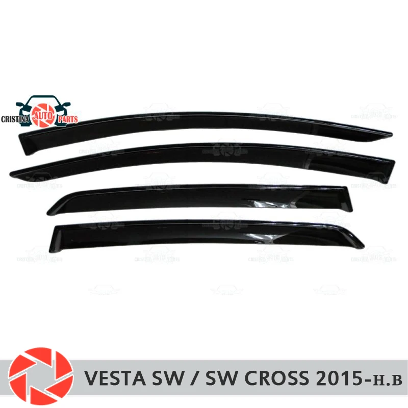 Tanie Okno deflektor dla Lada Vesta SW SW krzyż 2015 deszcz deflektor brud ochrony dekoracja samochodu akcesoria odlewnictwo