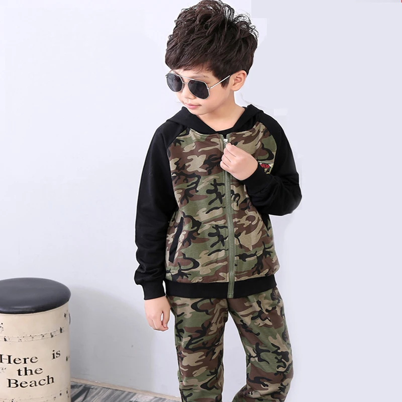 

Children Clothing Sets For Boys Camouflage Sports Suits Autumn Kids Tracksuits Teenage Boys Sportswear 5 6 8 10 12 14 Years
