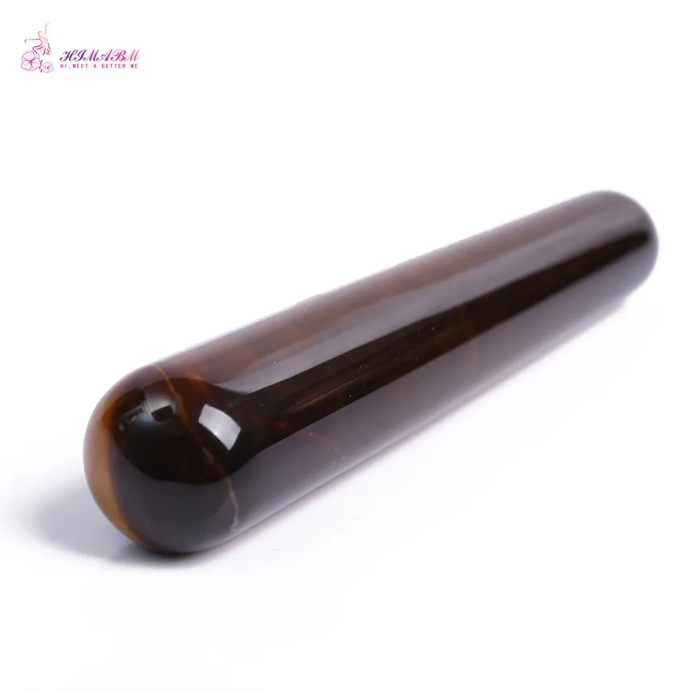 HIMABM Tiger Eye Wand Reflexology Massage Crystal Energy Healing HIMABM Tiger Eye Wand Reflexology Massage Crystal Energy Healing