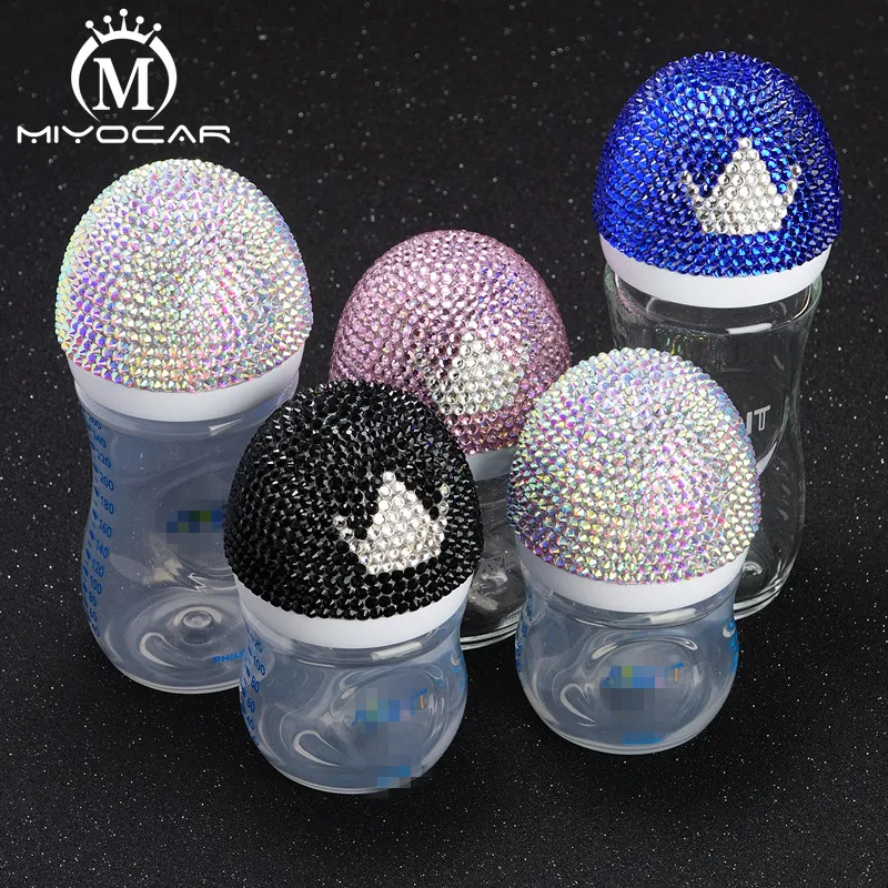 

MIYOCAR Bling Bling beautiful handmade safe Feeding Bottle baby bottle and bling colorful pacifier for baby shower gift