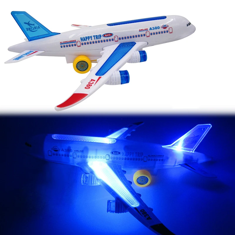 

Kids Children Toy Electric Airplane Airbus Musical Moving Flashing Sounds Lights