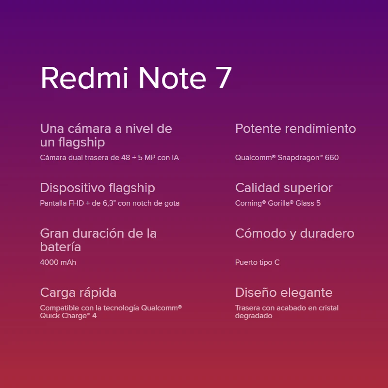 [Global Version] Xiaomi Note Redmi 7 smartphone Screen HD + 6,3 \