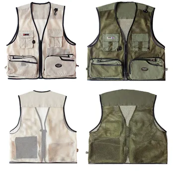 

Summer Mesh Vest Hunting Military Tactical Vest Breathable Multi-pocket Zipper Waistcoat Gilet Tactique Quick Dry Fishing Vests