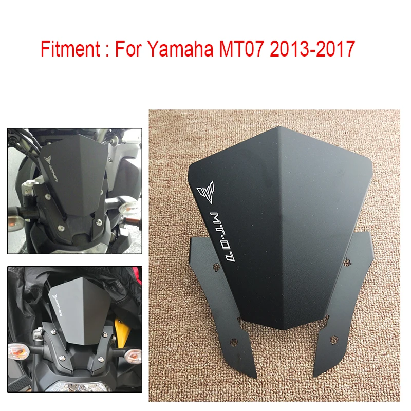 

MT07 Motorcycle CNC Motorbike Windshield Windscreen Cover For Yamaha MT07 MT-07 MT 07 2013 2014 2015 2016 2017