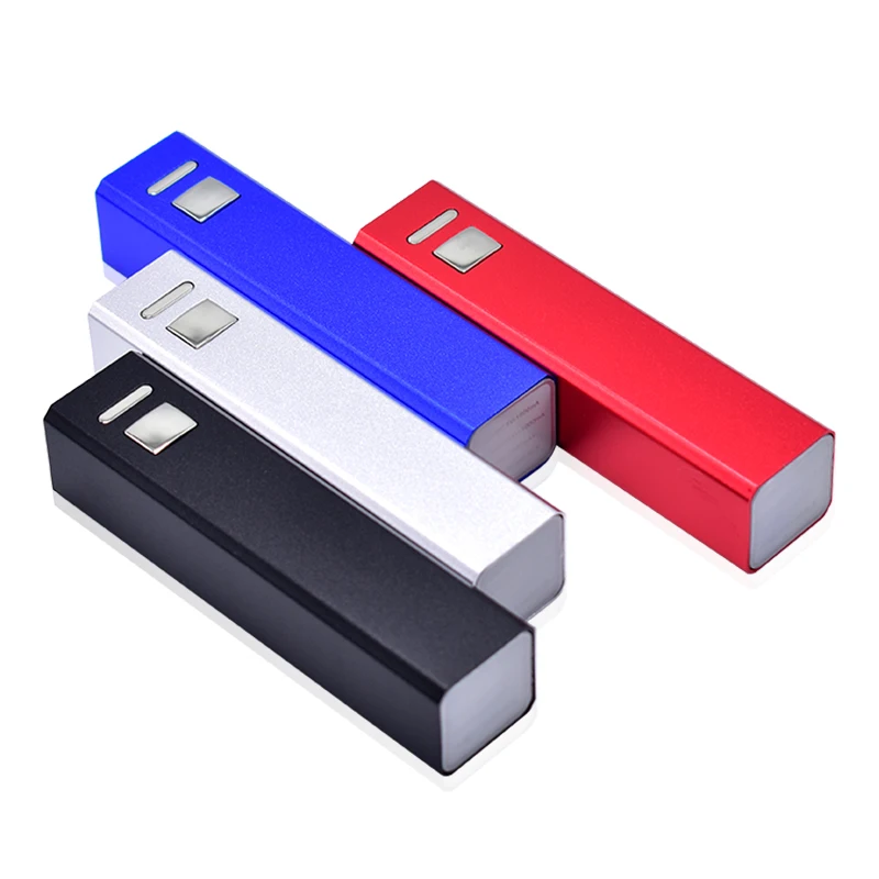 

New Colorful Square Tube 3000mAh Power Bank Rechargeable 18650 Battery External Battery Pack Powerbank For iPhone Xiaomi Samsung