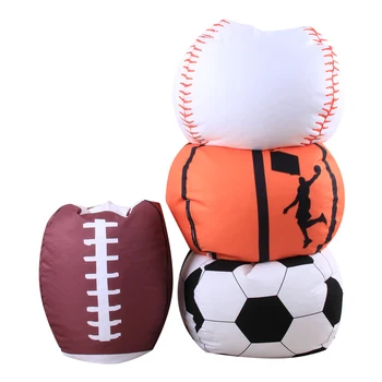 

Creative basketball football plush toy Stuffed Animal padded storage bean bag chair portable children's toy clothes storage bag