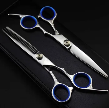 

6 inch Cutting Thinning Styling Tool Hair Scissors Stainless Steel Salon Hairdressing Shears Regular Flat Teeth Blades