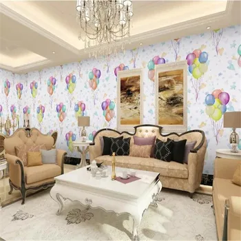 

Hand painted watercolor small fresh balloons high-grade wall cloth manufacturers wholesale wallpaper wallpaper photo wall