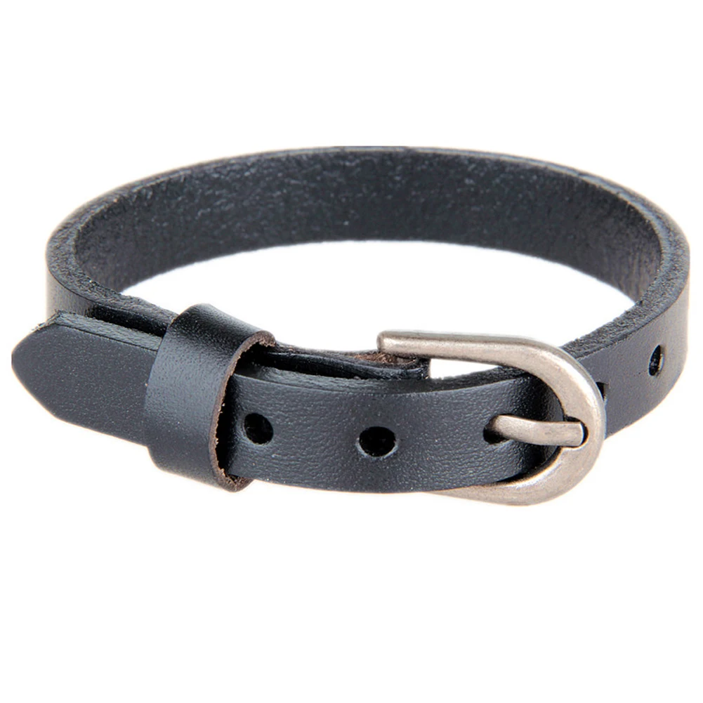 Мужские кожаные бриллианты и браслеты унисекс регулируемые женские простые