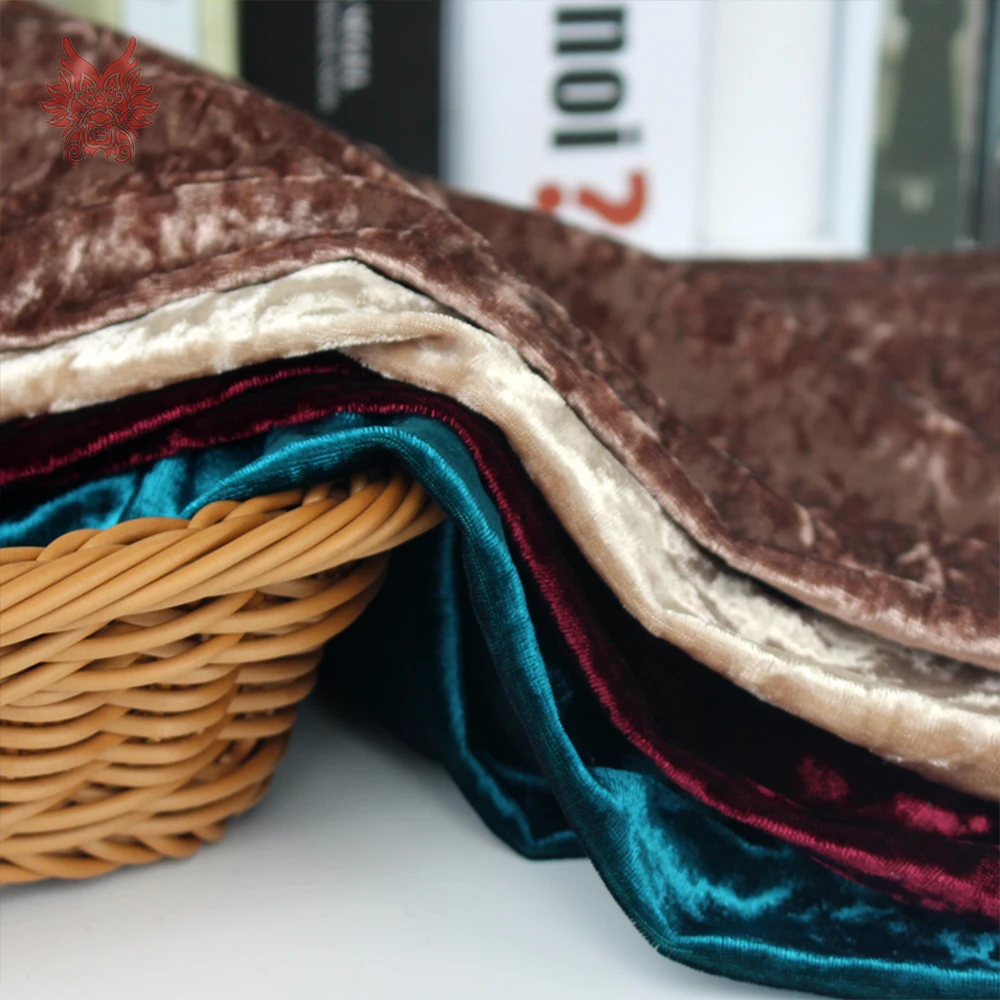

Korean style multi color solid Velour Fabric Velvet Stretch Cloth yarn apparel for winter autumn dress tissu stoffen SP5627