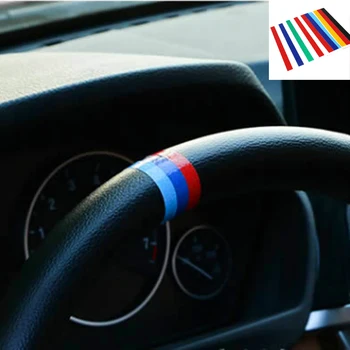 

Universal Internal Car Steering Wheel Strip Sticker Auto Styling Italy French Germany Flag Russia Color For BENZ BMW Series