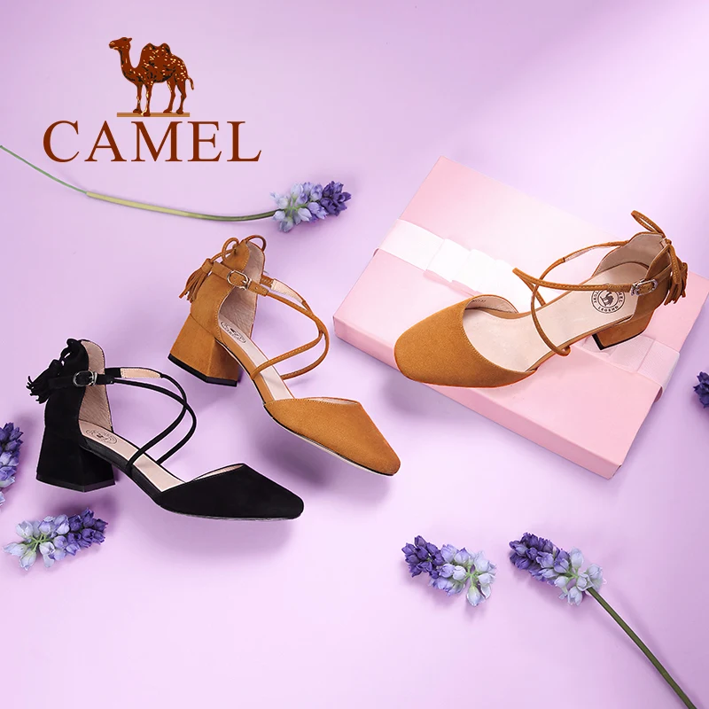 legata tacco Marrone classico Semplice in Moda pelle Nero Nero marrone fibbia Pompe con Elegante medio le poco donne giallo Cammello Croce per profonda Nuove Scarpe Comofrt con donne FCwg1vxHIq