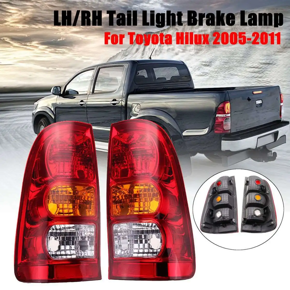 

Red Left Right LH/RH Side Tail Light Brake Lamp For Toyota Hilux 2005 2006 2007 2008 2009 2010 2011