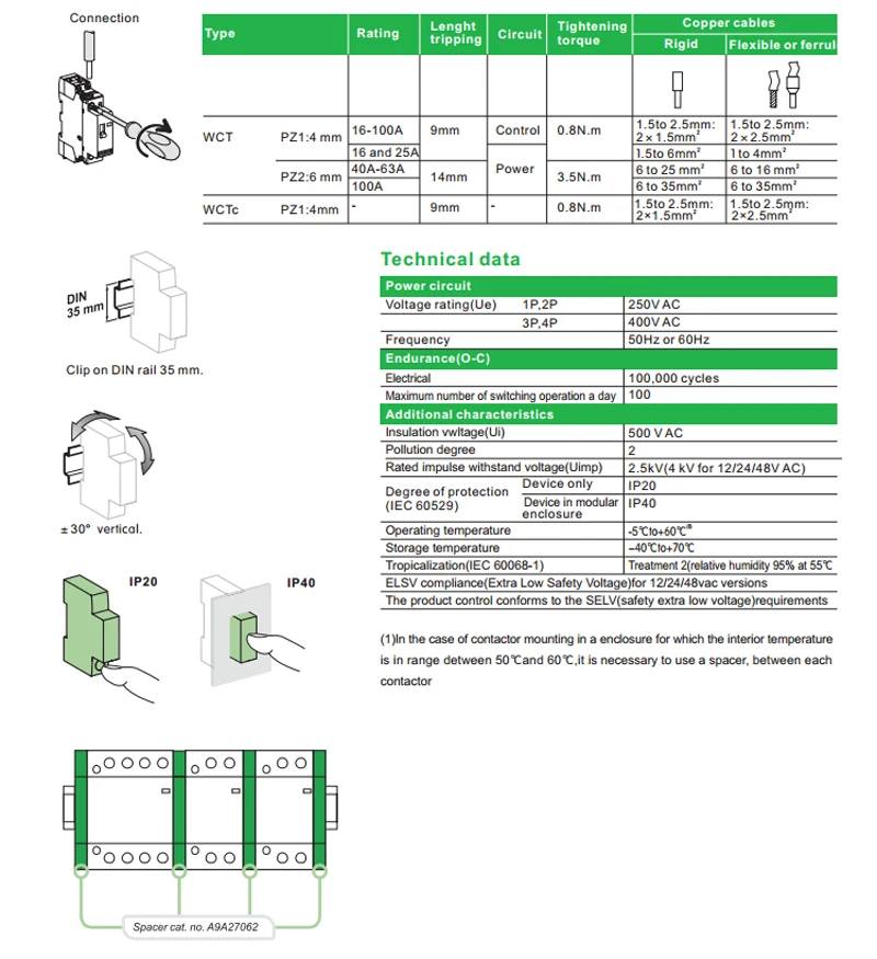 4 P 63A 24 V/110 V/230 V 50/60 HZ Din rail AC контактор для дома 2NO 2NC 1NC+ 1NO