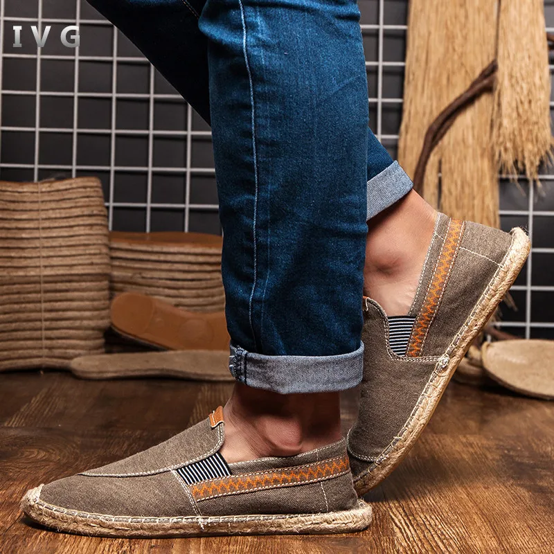

2018 handmade hemp straw woven hemp shoes simple and comfortable flat fisherman shoes size 35-45