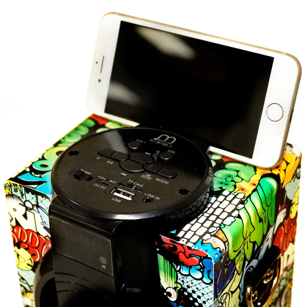 Bluetooth Speaker Powerful Portable Large Power 20W MP3 / Radio / USB with Led Light Cheap Control Knob