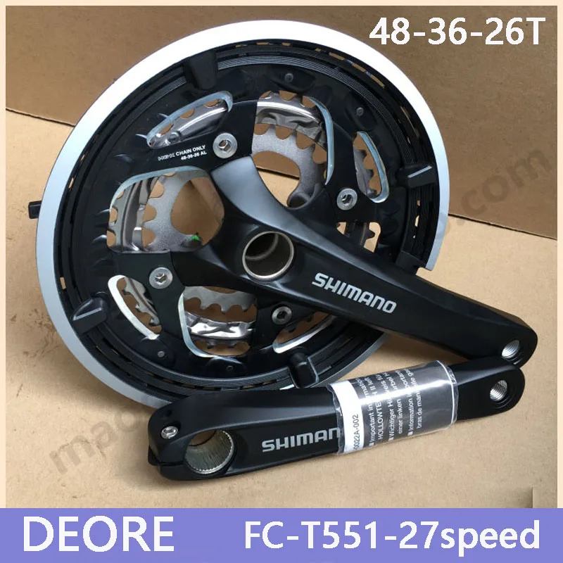 

SHIMANO Deore FC-T551 27S Travel Bicycle MTB Crankset Chain Crankset Bicycle Parts Sprocket 48-36-26T free delivery