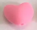 1 шт не содержит Бисероплетение пищевого качества силиконовые бусины в форме сердца нетоксичные силиконовые бусины в форме сердца для прорезывания зубов Детские Жевательные бусины - Цвет: Pink