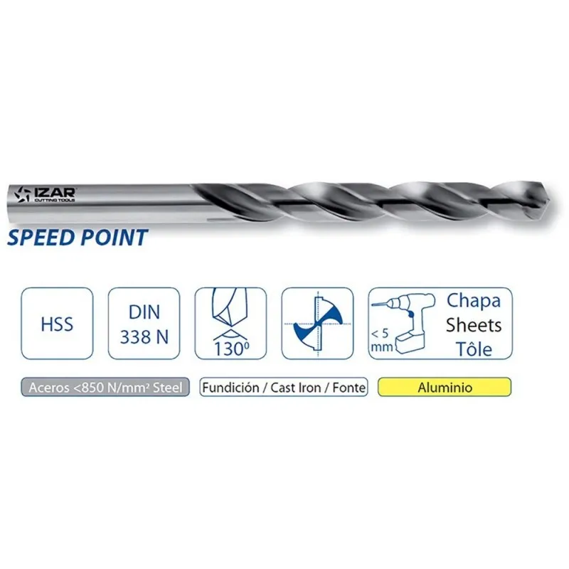 IZAR 10801 Drill HSS DIN338n speedpoint 5 50 мм|Аксессуары для электроинструментов| |