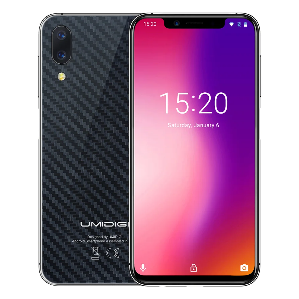 Global Bands UMIDIGI One Pro 5.9inch Notch 19:9 Bezel-less Full Screen Android 8.1 Mobile Phone 4GB 64GB Octa Core Smartphone - Цвет: Черный