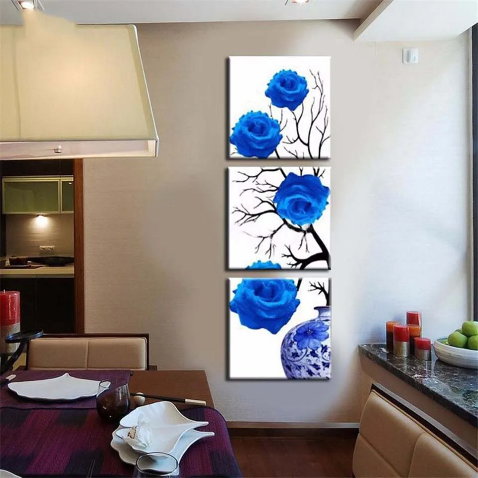 Canvas-Paintings-Home-Decor-HD-Prints-3-Pieces-Blue-Roses-Poster-Blue-Enchantress-Flower-Pictures-Living (2)