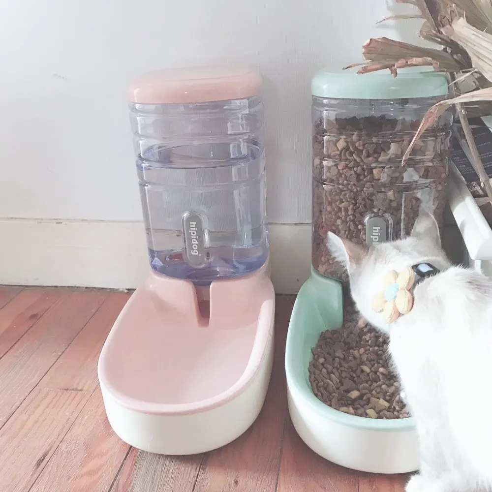 3 8l Dog Feeder Bowl Cat Drinking Automatic Pet Food Dispenser