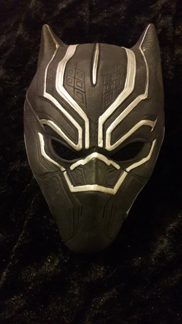 Black Panther Masks Movie Fantastic Four Cosplay Men's Latex Party Toy ...