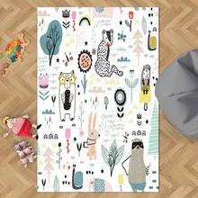 Else, милые животные, лес, забавные животные, джунгли, 3d принт, Нескользящие, микрофибра, для детской комнаты, декоративный коврик, детский коврик