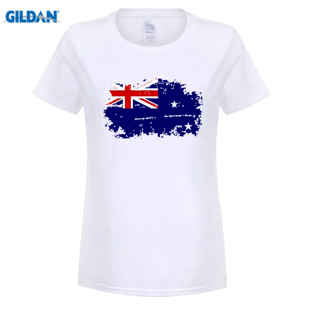 Fashion But Nostalgic Style New Zealand National Flag women's T shirt Pure Cotton Short Sleeve T