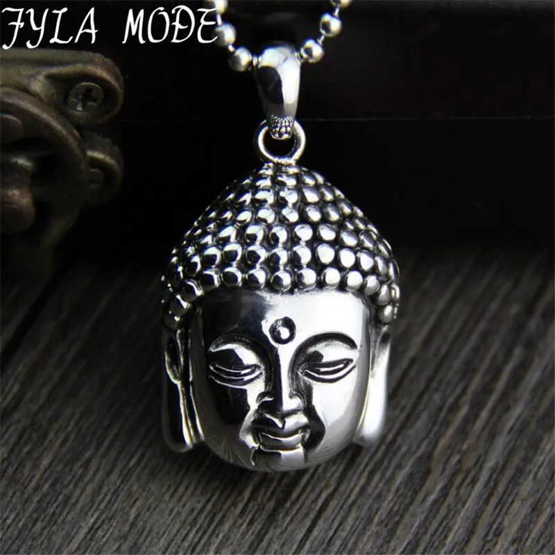 

New High S925 Sterling Silver Unique Products No Chain Fashion Silver Sakyamuni Bead Buddha Necklace Pendant for Men/Women