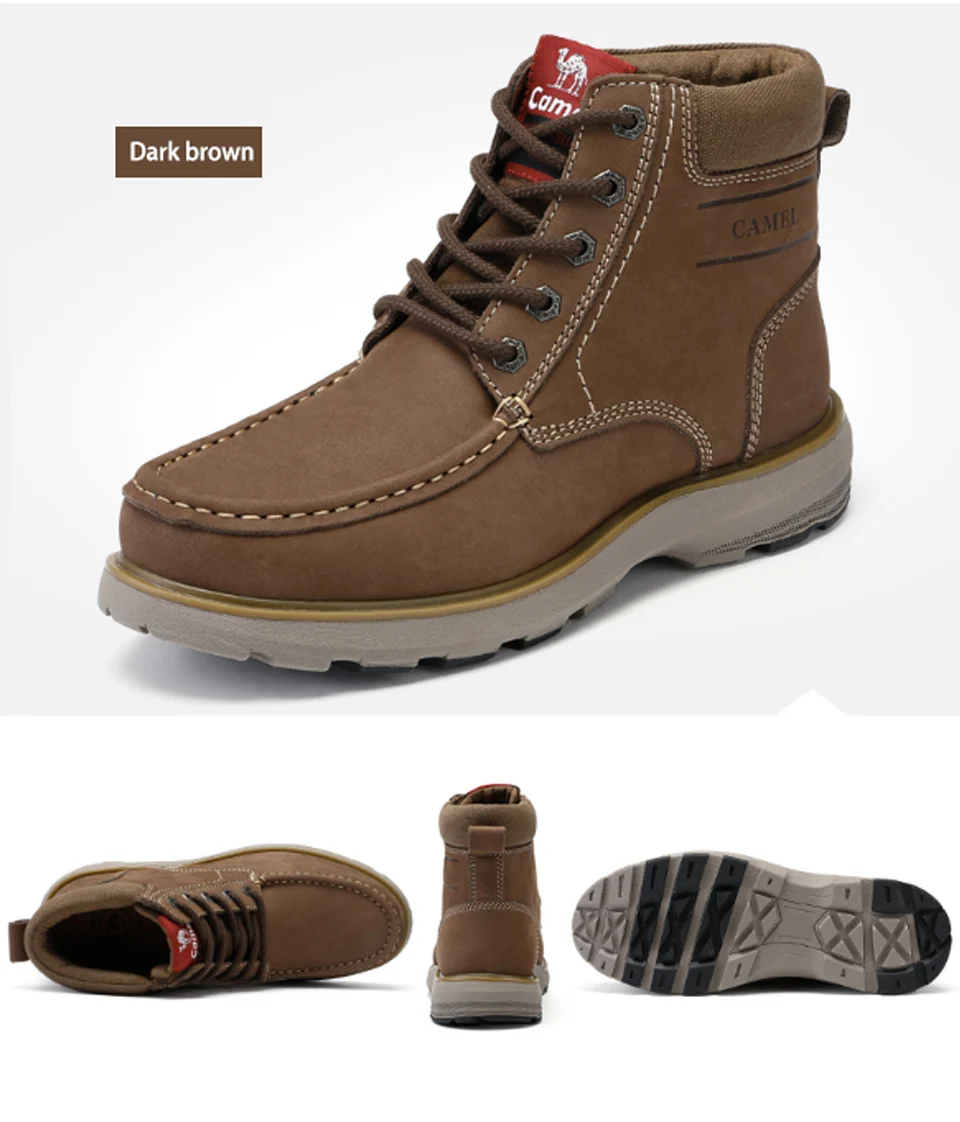 CAMEL/Новинка; модные мужские ботинки в стиле ретро; обувь из натуральной кожи; мужские матовые ботинки в английском стиле; мужские рабочие ботинки