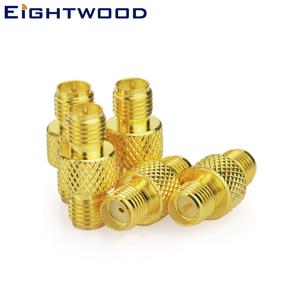 Eightwood 5 шт. SMA RF коаксиальный адаптер RP Jack (штырь) к женский прямой разъем между