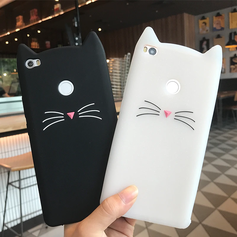 

Cute 3D Glitter Bearded Cat Case For Xiaomi Mi Max/Mi Max 2 Case Cartoon Soft Silicon For Mi Note3 5X Mi 6 Coque Back Cover
