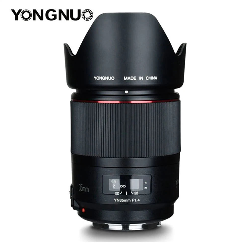 Широкоугольный объектив YONGNUO 35 мм F1.4 Prime для Canon6D 5D MARK IV 70D 200D 6D MARK II T6 1300D 200D 70D 7D G7X mark ii