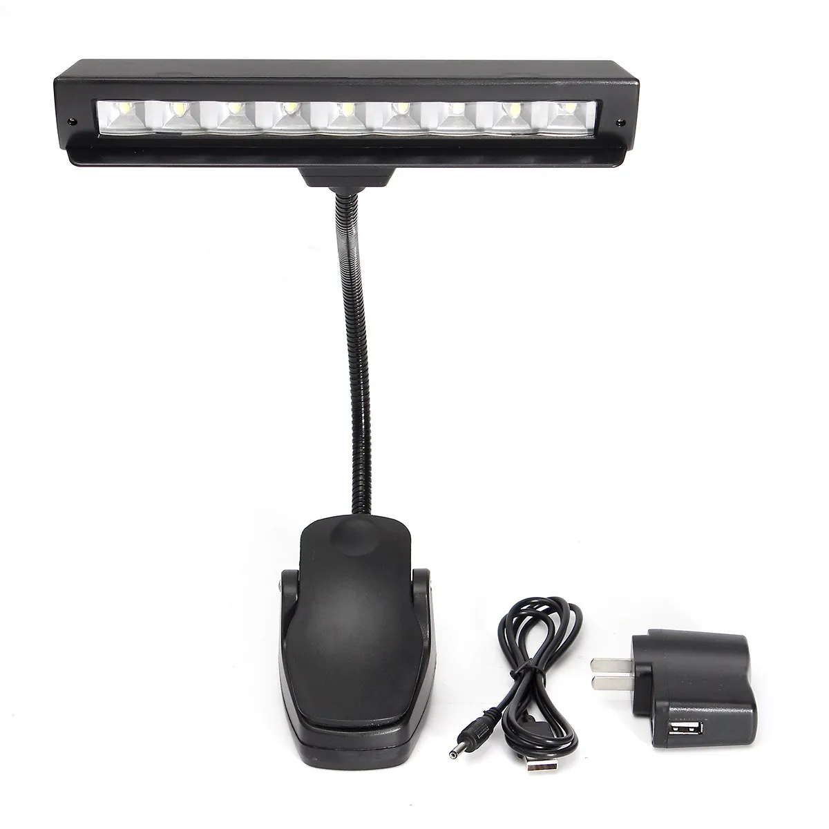 

9 LED Flexible Led Book Light Reading Light Desk Lamp Mini Flexible Clip On Book Table Piano Lamp Bedside USB Night Lights