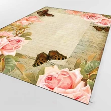 Еще Винтаж розовый кадров Ретро заметки записи 3d принт Нескользящие из микрофибры Гостиная современные декоративные моющийся коврик