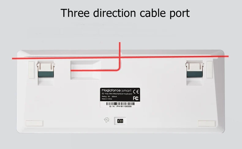 Новое поступление белая Magicforce 82 ключ USB Проводная эргономичная Механическая игровая клавиатура с подсветкой Переключатели Gateron; Синяя подсветка