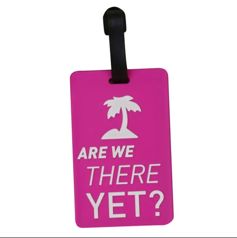 Soft rubber suitcase bag label PVC soft rubber luggage label ID address holder environmental luggage label travel accessories