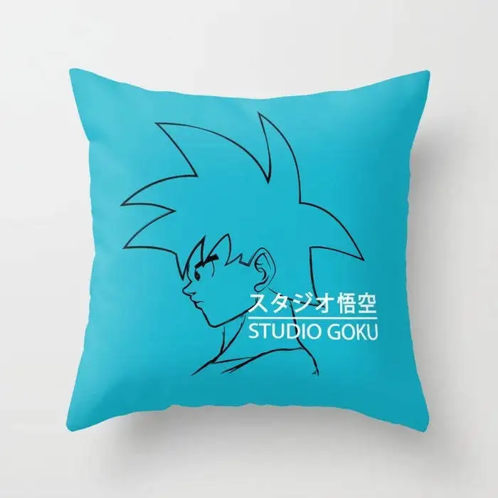 17 18 дюймов японского аниме Dragon Ball Z Goku шаблон печати полиэстер Супер Saiyan наволочка домашние декоративные подушки крышка - Цвет: 17