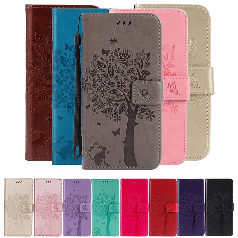 

Xiaomi Mi 8 Case Leather Cover mi8 3D Tree Cat Case for Xiaomi Mi 6 5X 5 A1 coque etui on xiomi mi a 1 Wallet Flip Magnet Cases