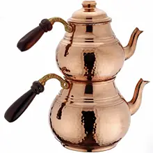 Медный чайник 2 размера Традиционный китайский турецкий японский арабский деревянная ручка