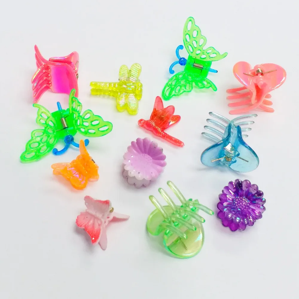 

36pcs Plastic Girl Kids Hair Clips vending Cake Decoration Bag Pinata Filler Supply Novelty Birthday Party Favors Gift Toy Prize