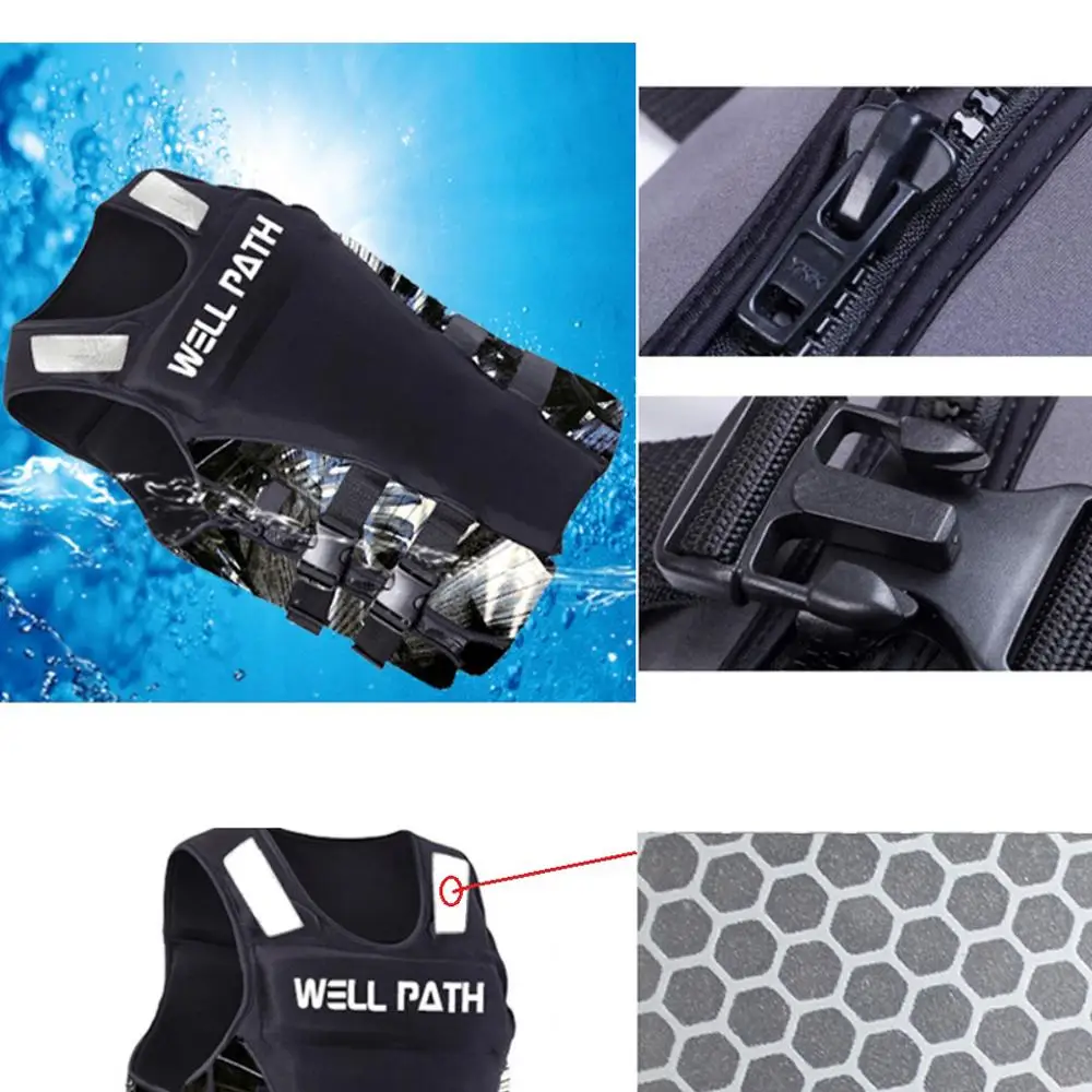 Perfecian Water Sports Life Jacket Vest for Fishing Diving Swimming kayak Boating Rescue Float Safety Survival Aid 
